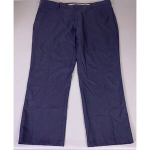 Louis Martin Dress Pants Men's Size 50x32 Navy Blue Wool Blend Comfort Fit NEW